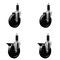 Service Caster 5'' Phenolic Wheel Swivel 1-1/8'' Expanding Stem Caster Set 2 Brakes, 4PK SCC-EX20S514-PHR-2-PLB-2-118 - alternate 1